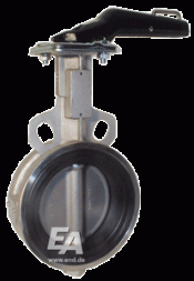 WA334016 Rotary disc shutter DN350, PN10, m. length EN558-20 stainless steel. steel.1.4408/EPDM/stainless steel