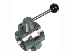 DF Disc sanitary faucet (butterfly valve) ISO S.S.316/EPDM thread/thread