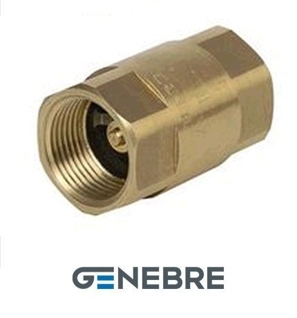 GENEBRE full-bore check valve, body-brass, seal-NBR, Tmax=110°C BP/BP