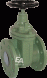 Wedge gate valve DN40, PN16GG-25 DIN3352/2G, Niro, Internal spindle