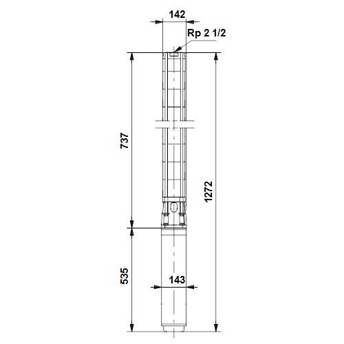 Downhole Pump 12AA1908 Stainless Steel SP17- 8 Rp2S 6&quot; 3X380-415/50 5.5kW