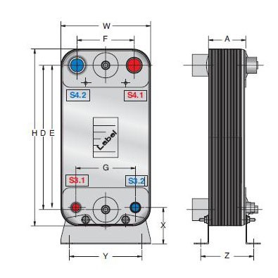 مبادل حراري ذو لوحة ملحومة ألفا لافال إيه سي 1000 ديسيبل-162 أمبير فهرنهايت ، المادة 3287168176 ، 520 كيلو واط