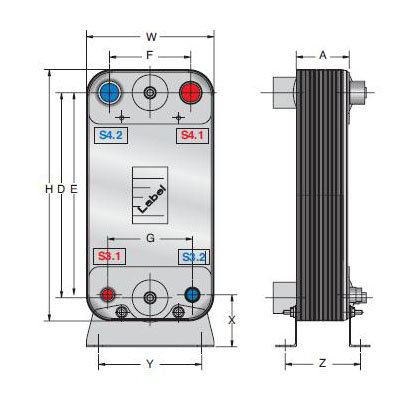 Brazed plate heat exchanger Alfa Laval AC1000DQ-162AH-F, art. 3287168176, 520kW