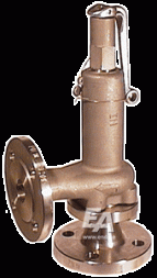 Safety valve DN20, gasdicht inlet/outlet with descent GGG40