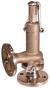 Safety valve DN20, gasdicht inlet/outlet with descent GGG40