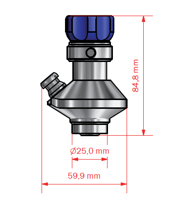 831141PTFE Клапан мембранный стерильный Keofitt серии Simplex /на трубу/ (PTFE)