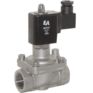 Solenoid valve 2/2-stroke, G1/2&amp;quot;, stainless steel. steel./FKM 0-10bar, with control