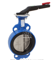 Butterfly valve disc butterfly valve DN150, PN10/16, overall length EN558-20, GG/EPDM/Edelstahl 1.4408, ISO 5211