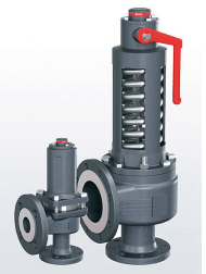 Angle safety valve 355-tGFL-40-FL/FL-40/65-MD-6bar fl