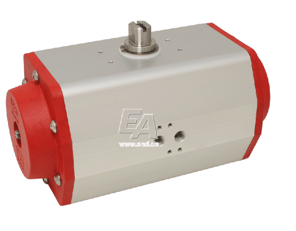 Pneumatic actuator - EW100, DIN, F07/10, 8kt.17, with return spring, rotating. to the right