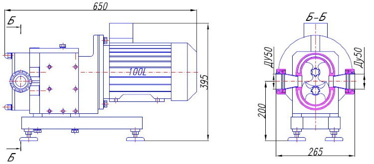 Rotary pump SHNK14-5/2 (ORA-5/2)-MNR-DU50/DU50