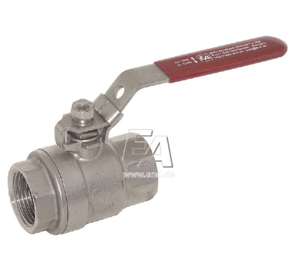 Ball valve ball valve 1/2&amp;quot;, PN64, 1.4408/PTFE, 2-piece, Innengew. full passage