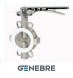 Затвор дисковый межфланцевый Genebre PN10, AISI316 /AISI316 /PTFE, Тмакс +180°C, Ручка