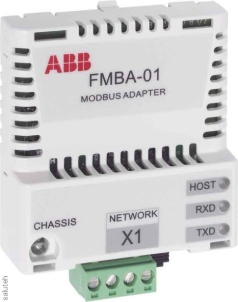 The board is extended by FMBA-01.interf. Modbus RTU for ACS355