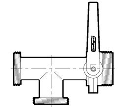 T-shaped disc sanitary valve (M-M-M) ISO SS304L/EPDM