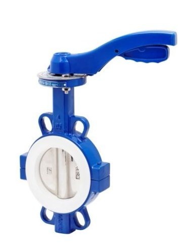 GENEBRE rotary disc shutter, cast iron body GGG40, AISI316 disc, PTFE seal, Tmax=180°C