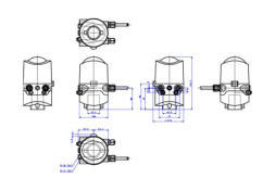 Control head for direct-flow hygienic valves (196422)