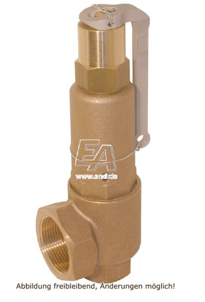 Safety valve, inlet 1/2&amp;quot;-outlet 1&amp;quot; brass/NBR with anther and vent