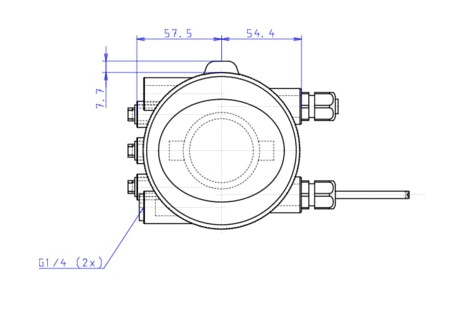 Control head for direct-flow hygienic valves (196430)