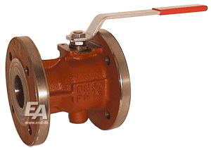 Ball valve DN125, PN16, full-bore GG-25/PTFE-NBR/stainless steel. steel