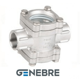 Inspection glass Genebre 2240 case: stainless steel.AISI316 Tmax steel=+200oC BP/BP (DN040 2240 08 PN16)