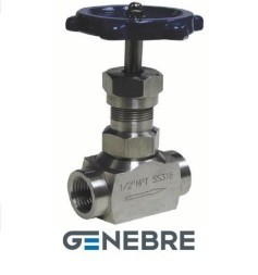 Needle valve Genebre PN210, AISI316 /AISI316 /PTFE, Tmax +250°C coupling