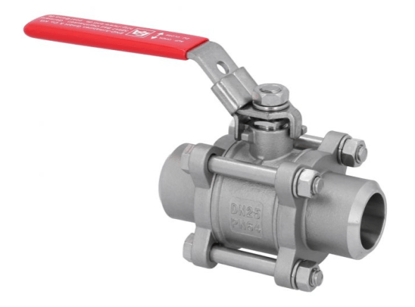 Ball valve ball valve DN25, PN64, 1.4408/PTFE, Anschweißenden, voller Zugang, DIN3202-S13