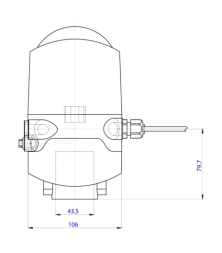 Control head for direct-flow hygienic valves (196432)