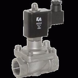 Solenoid valve 2/2-stroke , G1/2&quot;, stainless steel. steel/EPDM, 230VAC 0-10bar, with control