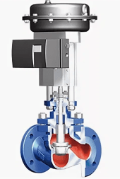 Control valve 35.470 ARI-STEVI PN40 1.0619+N with pneumatic actuator. DP Tmax=+450oC flanged