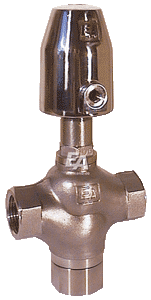 Pneumatic valve 3/2-stroke, G3/4&amp;quot;, SK50-Ms. stainless steel. steel/PTFE