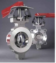 Bray rotary disc shutter with thread/eyelet (CS/SS/RPTFE) PN16 with handle (DN150 PN16 with handle)