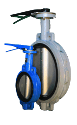 Rotary disc shutter KV01-11-13E PN16/PN10 body:cast iron, disc:stainless steel.steel, EPDM, interfl
