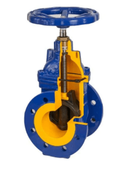Задвижка с обрез. клином ZETKAMA 111D-080-C57, DN080, PN16, корпус - GJS-500-7 (GGG50), клин - GJS-500-7 (GGG50), уплотнение - EPDM, Ф/Ф, штурвал