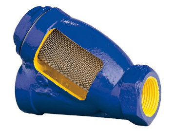 Mesh filter ZETKAMA 823A-050-C10, DN050, PN16, body - cast iron GG25, mesh - stainless steel. AISI304 steel, 1.0 mm cell, BP/BP, thread - BSPT