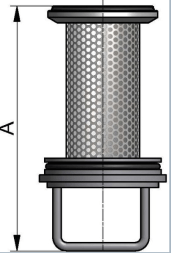 Insert a DN100 316L POL filter.EPDM GAZE W0,25xD0,16