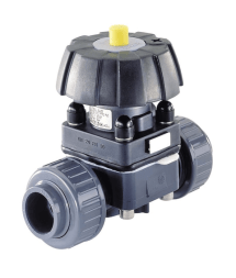 2/2-way diaphragm valve with manual control in a plastic case (144792)