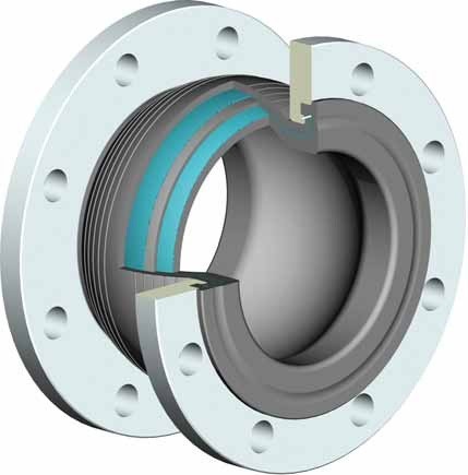 معوض مضاد للاهتزاز زيتكاما 700 لتر-050-سي-00 ، دن050 ، بن 16 ، إسكان-إبدم + نايلون ، شفة-فولاذ كربوني مجلفن ، ف /ف