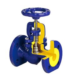 Shut-off oil seal valve ZETKAMA 215F-050-E-01, DN050, PN40, body - carbon steel 1.0619 (GP240GH+N), F/F, steering wheel