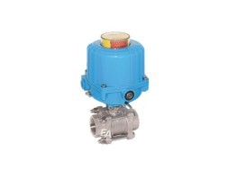 Ball valve-ZA, 3/4&quot;, with drive-NE03 stainless steel. steel/PTFE-FKM, 24V DC, time. srab. 7sec