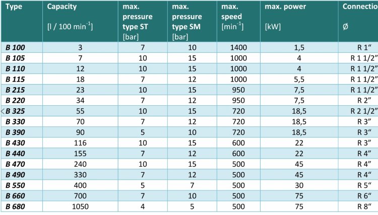 Sivag B100 Rotary Pump