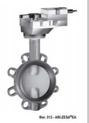 Rotary shutter 22.012 ARI-ZESA-EA1Y with e-drive 24V AC/DC, EN-JS1030/stainless steel.steel, flanged (PN 16, DN 40)