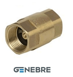 Check valve spring GENEBRE 3120 07 DN032 PN12, body - brass, valve - polyamide, BP/BP, thread BSPP (6 pcs in a box)