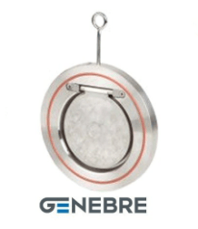 Клапан обратный одностворчатый GENEBRE 2406 18 DN250 PN16, корпус - AISI316 (CF8M), диск - AISI316 (CF8М), уплотнение - Viton (FKM), М/Ф