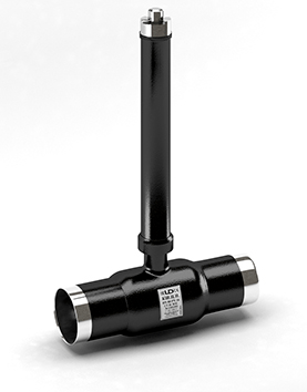 ksh.CPU XXX.25.02 PP N=Ball valve n /passage.  LD PN25, Steel 20 /Stainless steel. 1.4308/PTFE steel, quarrel /quarrel, rod length