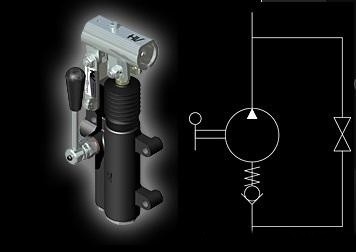 مضخة يدوية هيدروليكية بمقبض الزناد بمب 20 (بي إم 20) - 20 سم 3