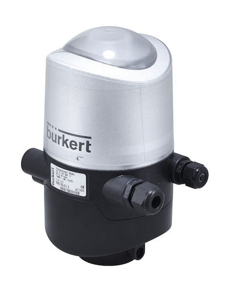 Control head for direct-flow hygienic valves (196468)