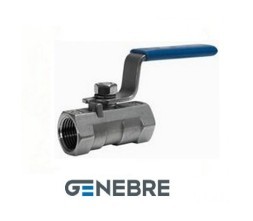 Single-body ball valve Genebre, stainless steel.steel AISI 316(CF8M) Tmax=+180oC