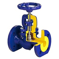 215F-XXX-E-01 Shut-off oil seal valve Zetkama PN40 steel 1.0619, steering wheel, Tmax=+400oC steering wheel,