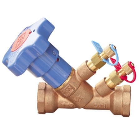 F9505BXXX.946 Balancing valve PN25, brass, Tmax=+130oC internal thread